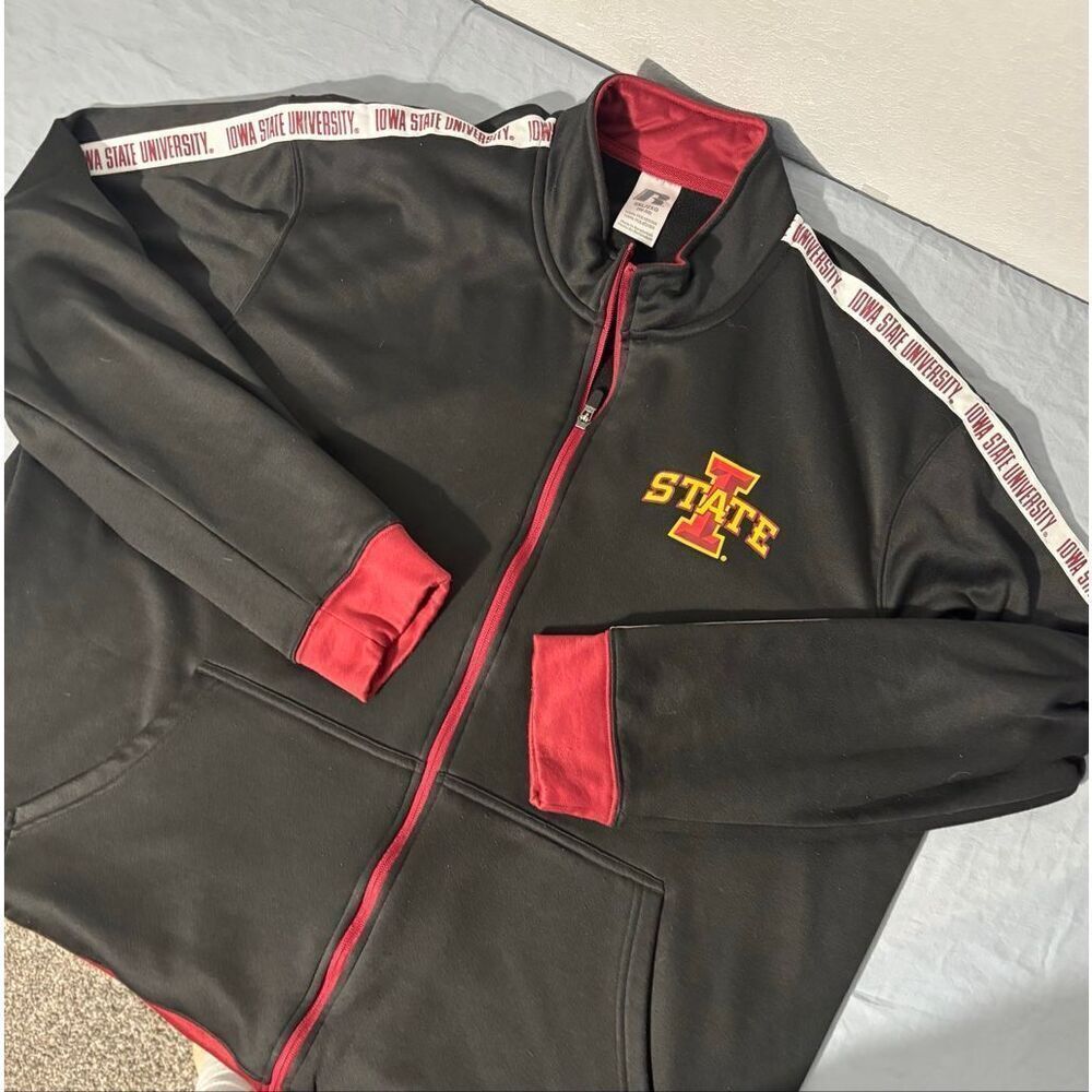 Russell Athletic Iowa State Cyclones Full Zip Black Mens NCAA Size 2XL